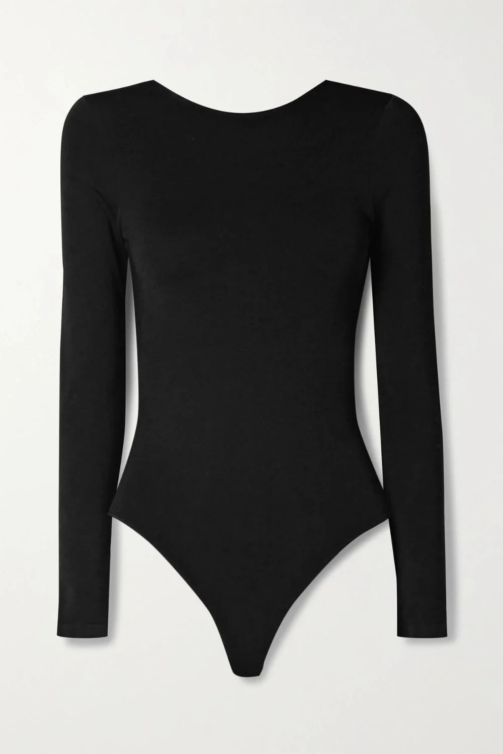 Black Basic Fitted Full Bodysuit - Image 4