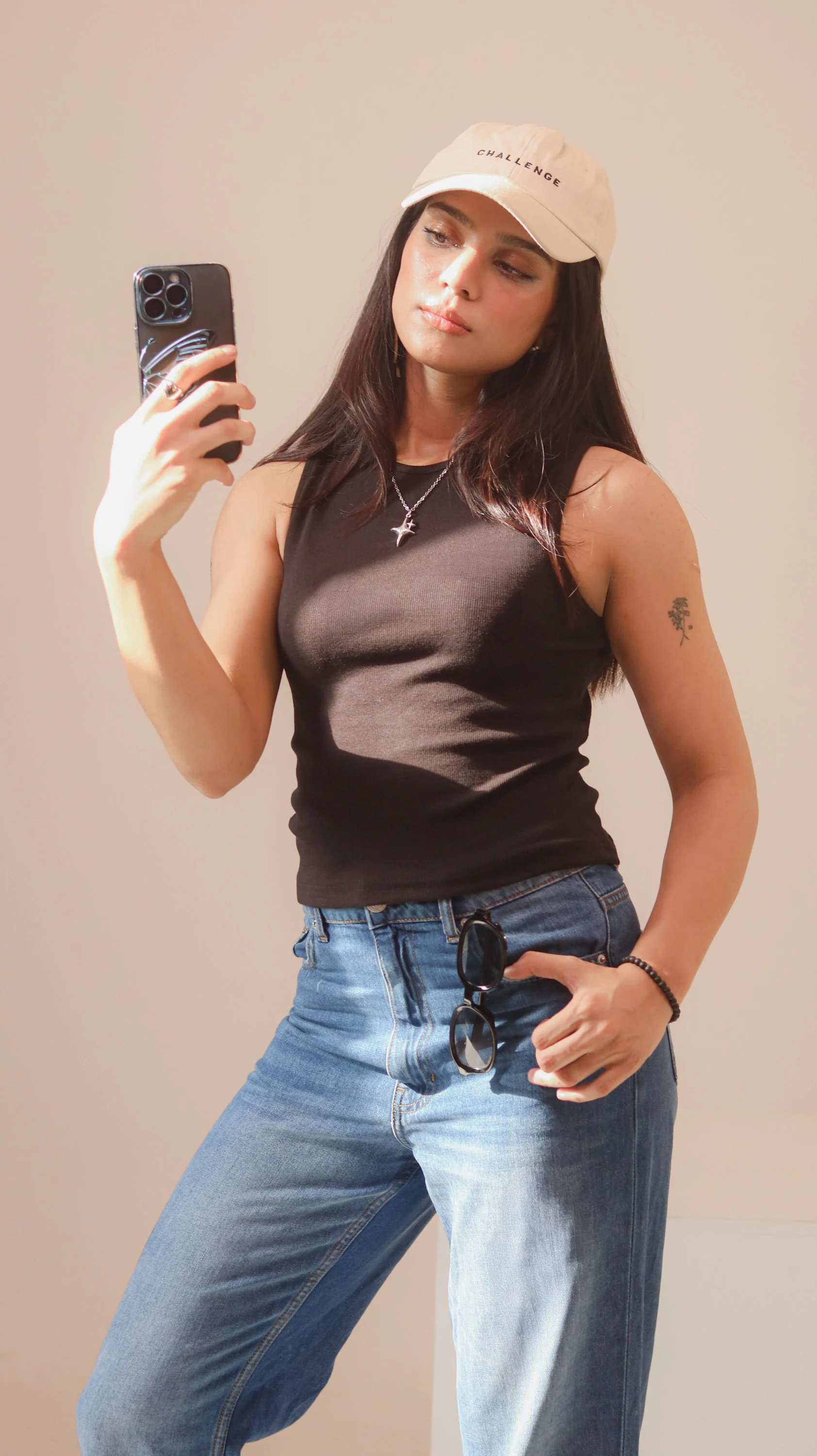 Black Ribbed Tank Top - Image 3