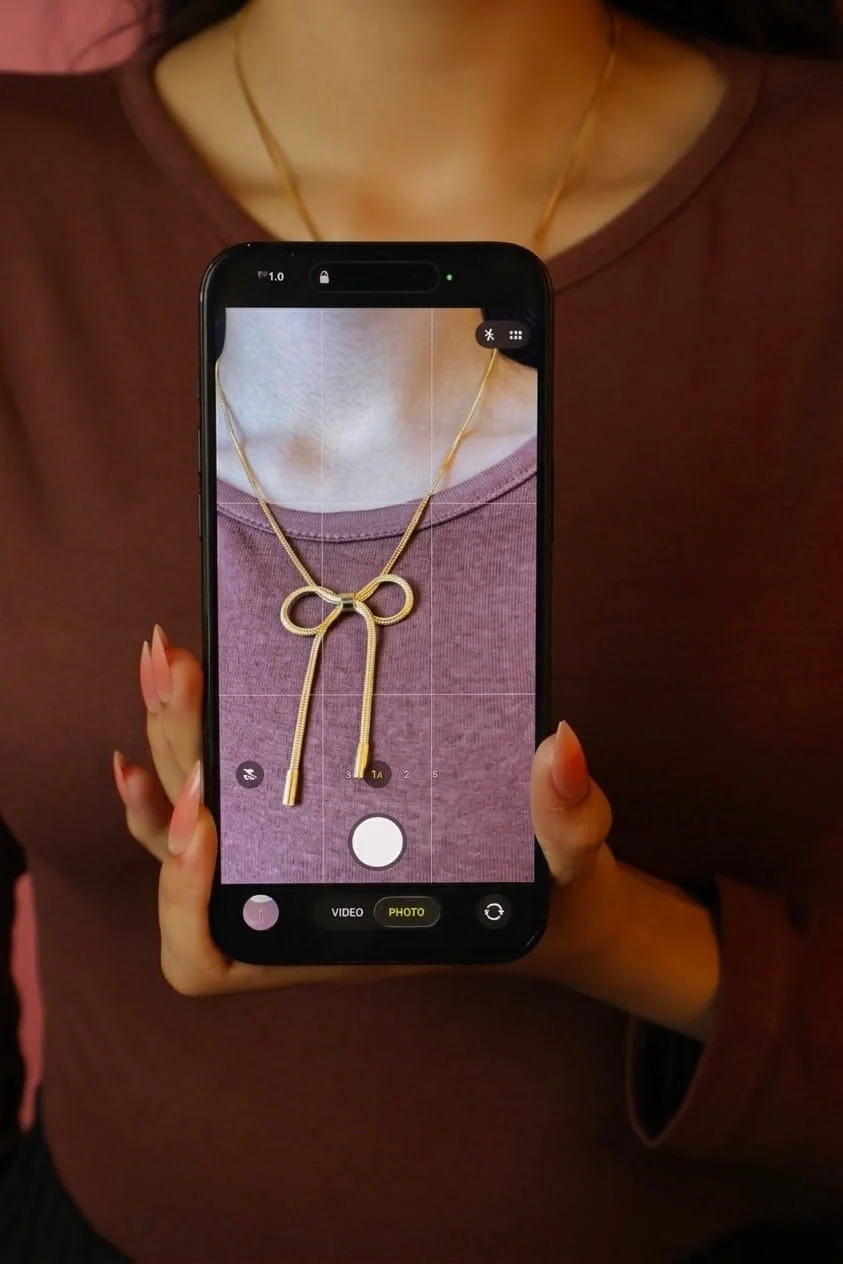 Bow-knot sleek chain necklance - Image 3