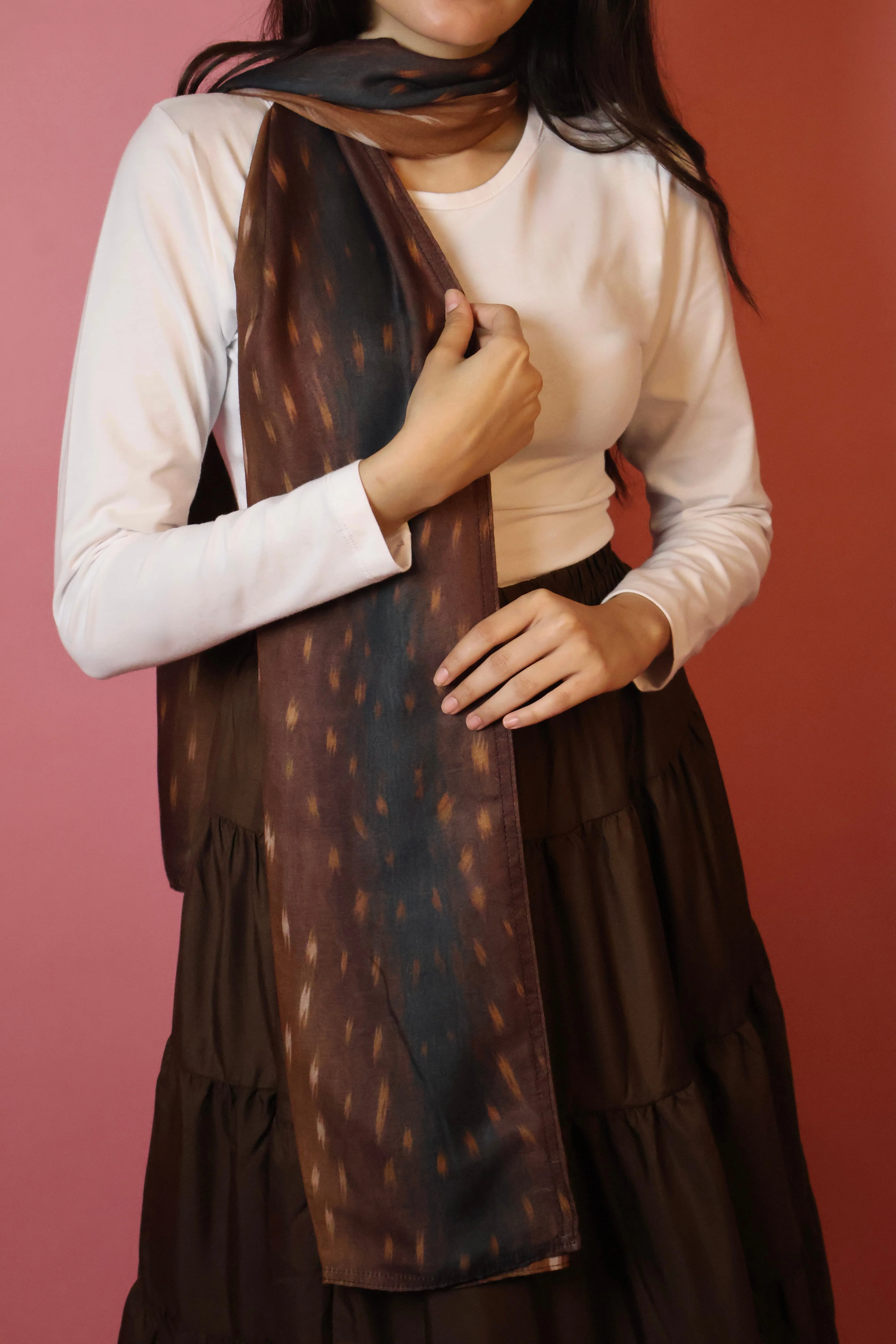 Deer Brown summer scarf - Image 5