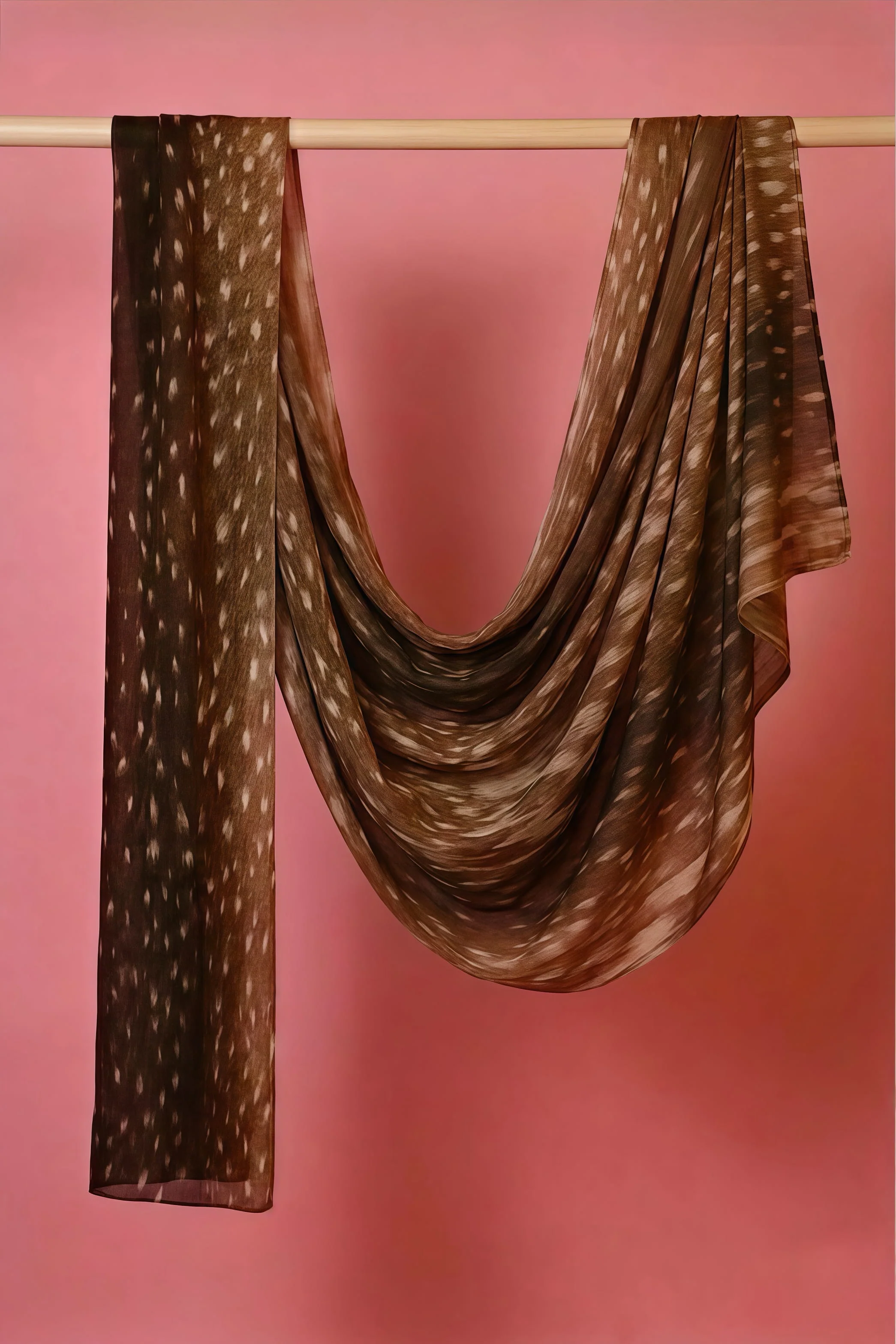Deer Brown summer scarf - Image 7