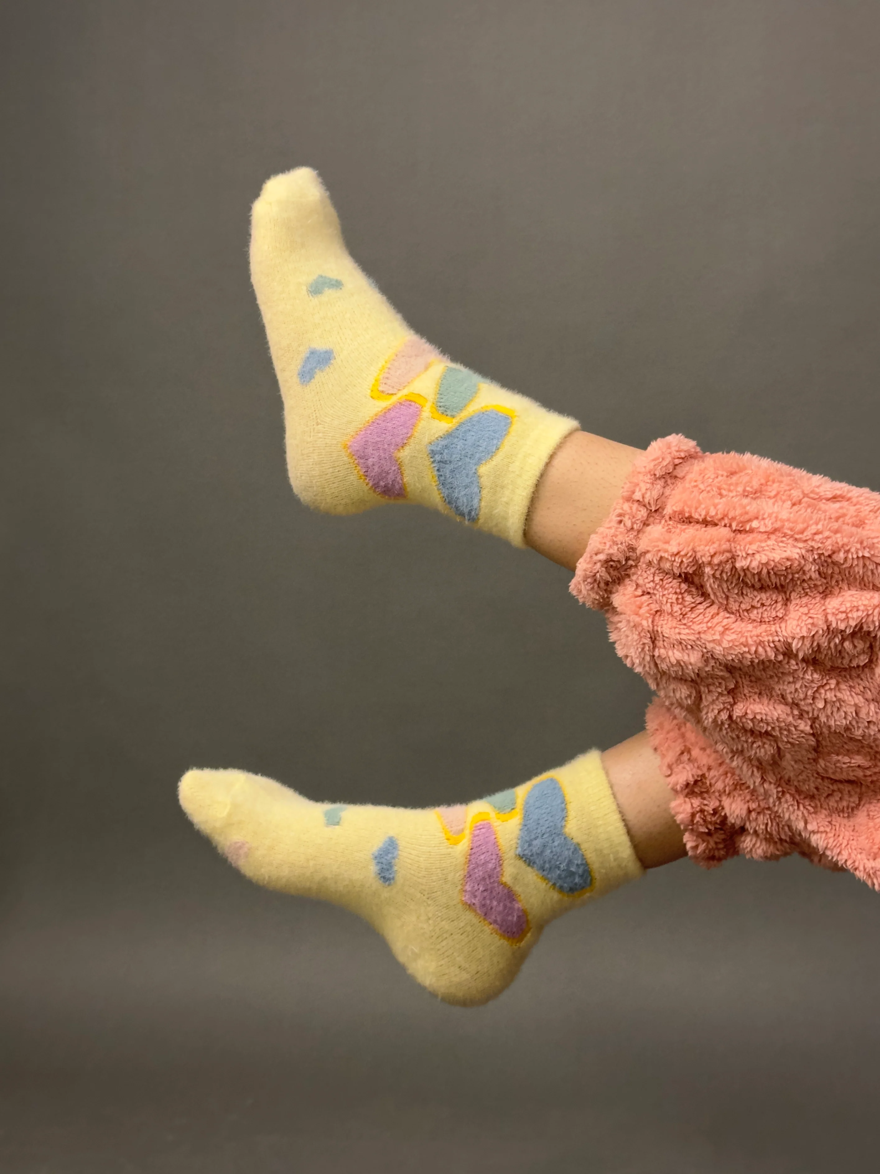 Pastel Fuzzy Woollen Socks - Image 3
