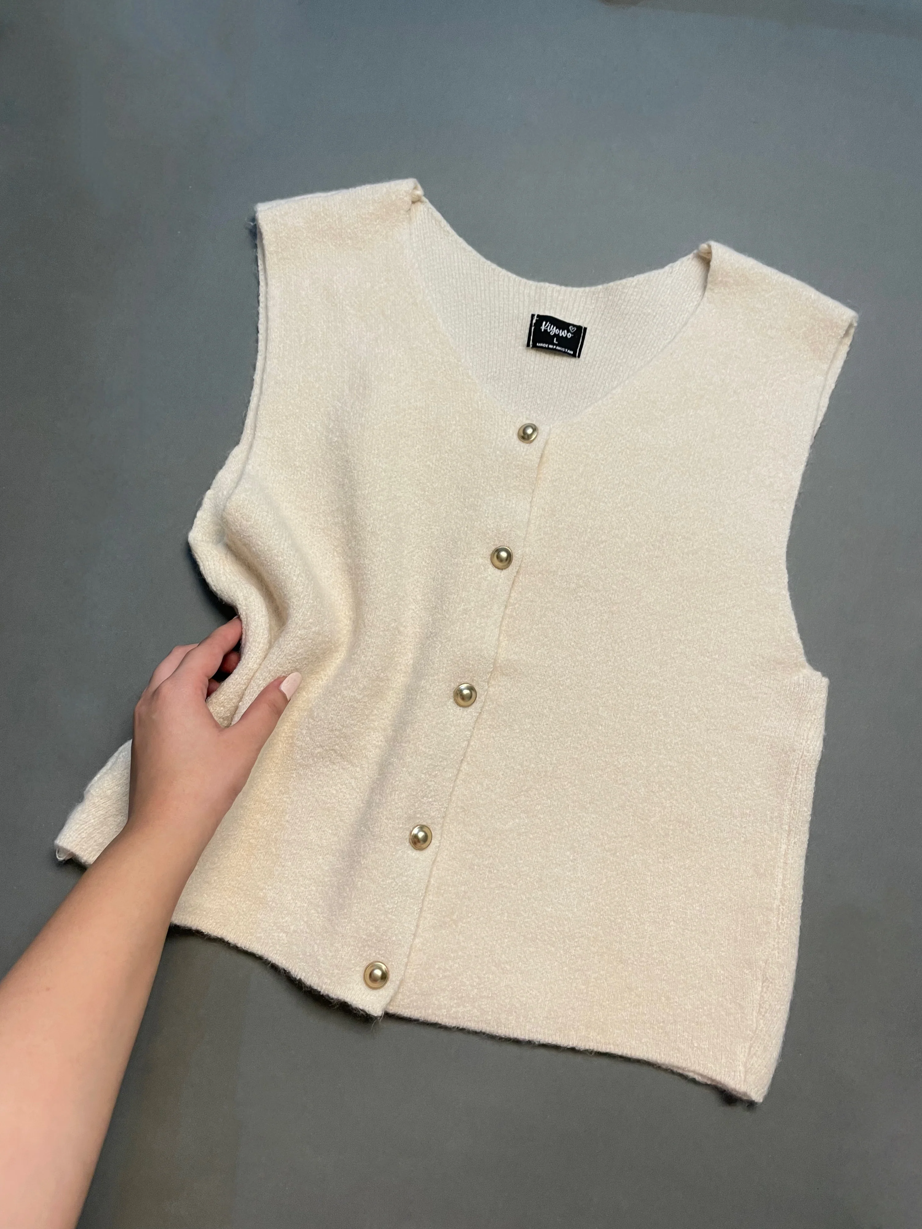 Fuzzy Woollen Sweater Vest - Image 3