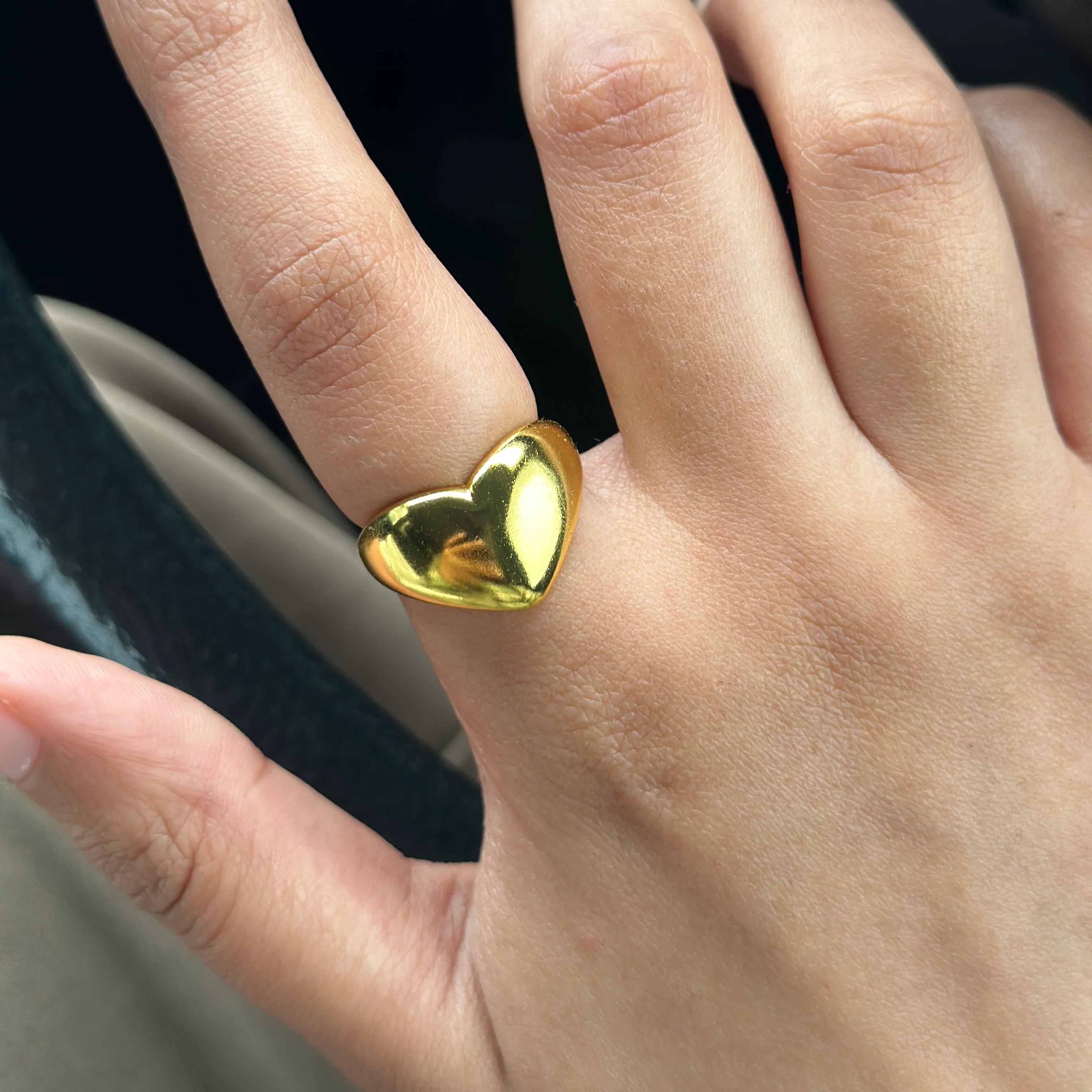Heart of Gold Adjustable Ring - Image 3