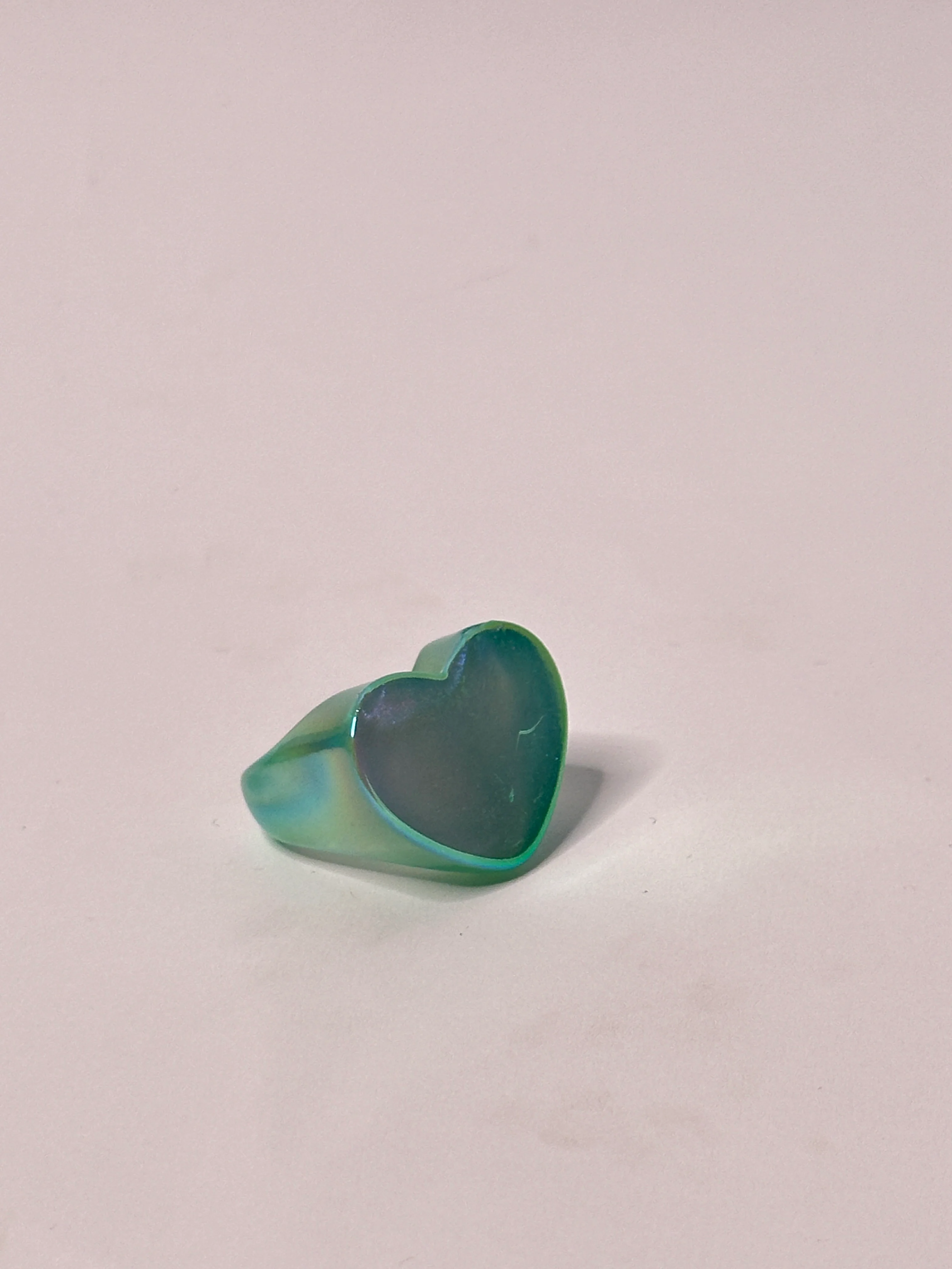 Holographic Block Heart Acrylic Ring - Image 6