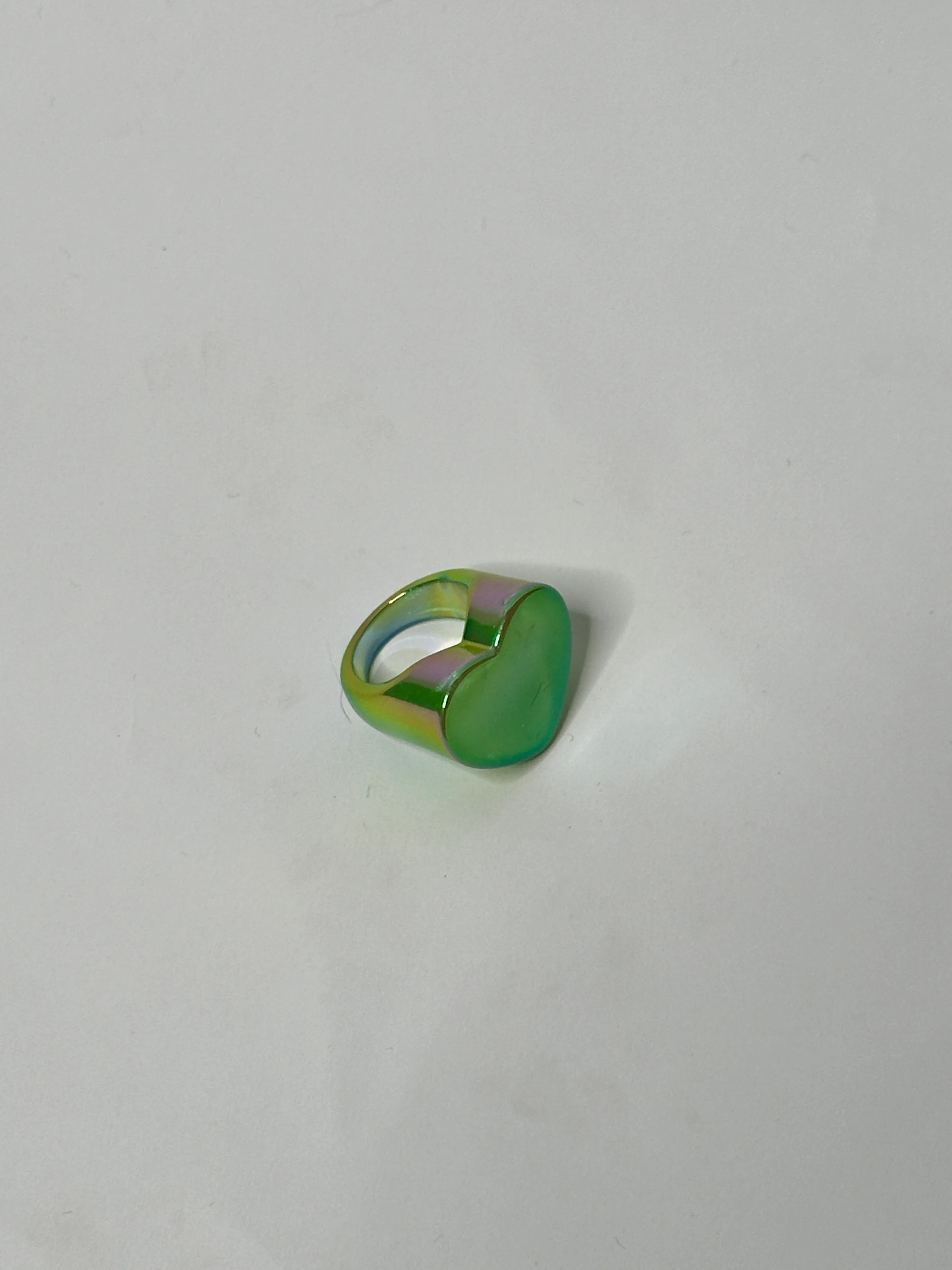 Holographic Block Heart Acrylic Ring - Image 7