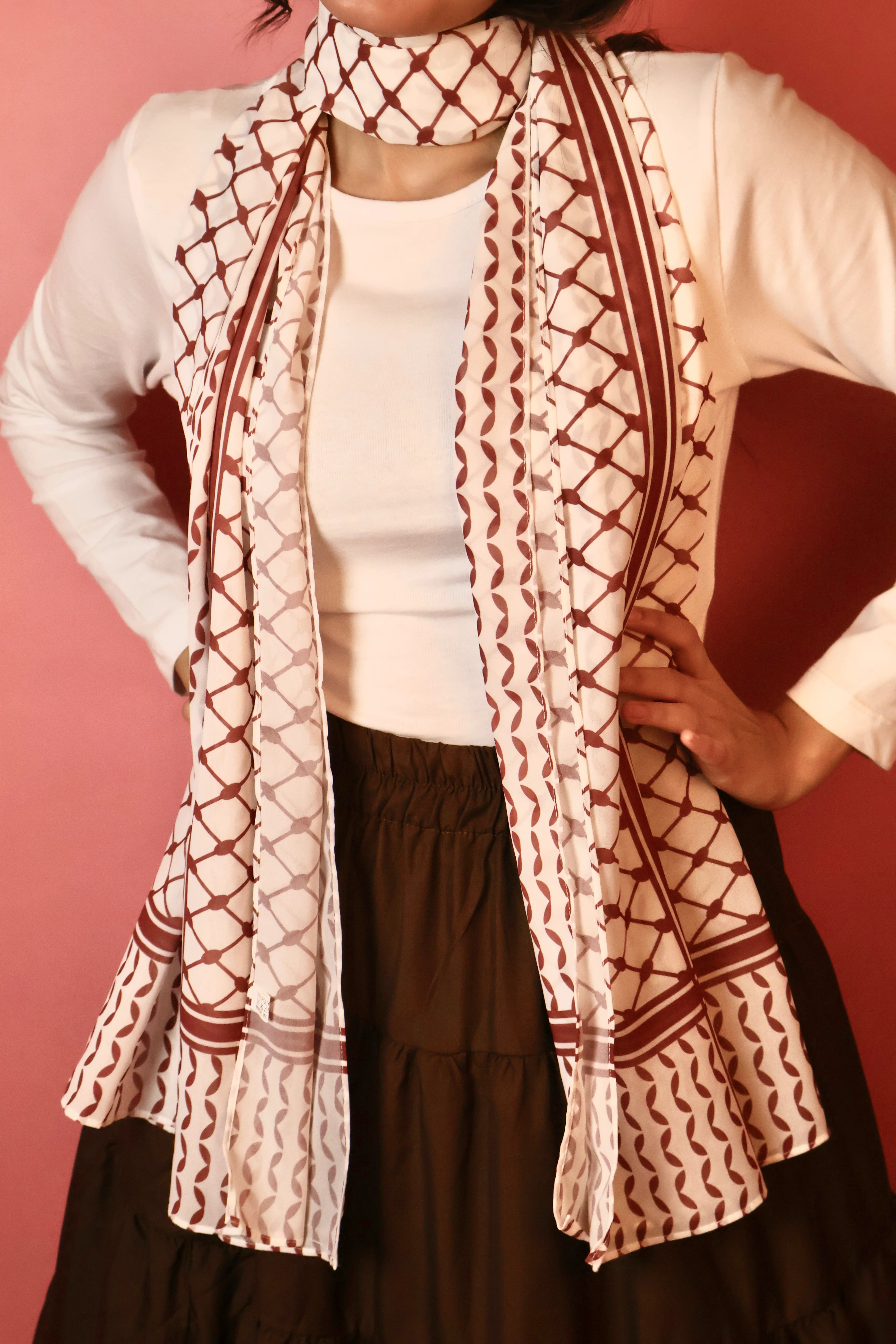 Keffiyeh Georgette Scarf - Image 4