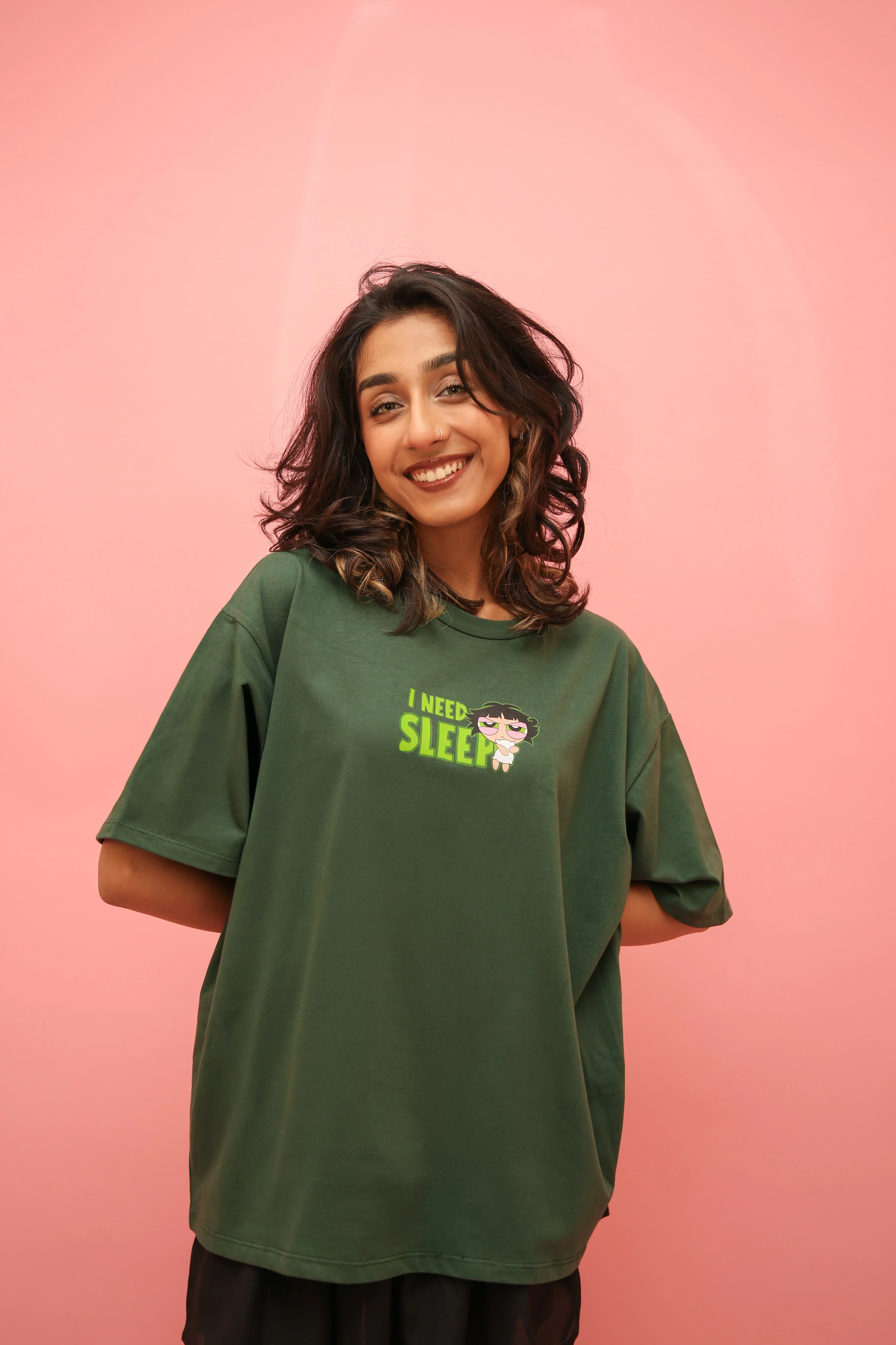 Buttercup “ I NEED SLEEP” Oversized Tee - Image 4