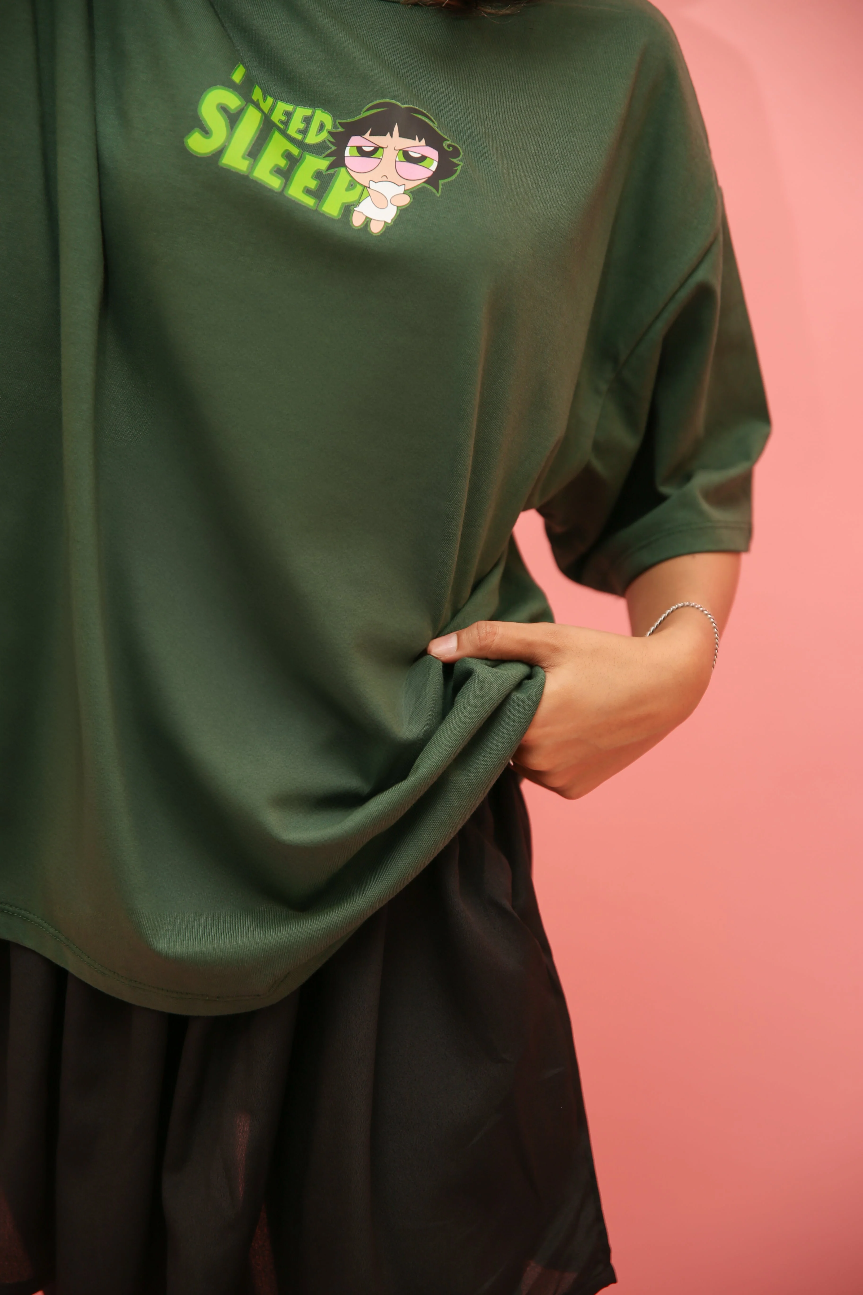 Buttercup “ I NEED SLEEP” Oversized Tee - Image 5